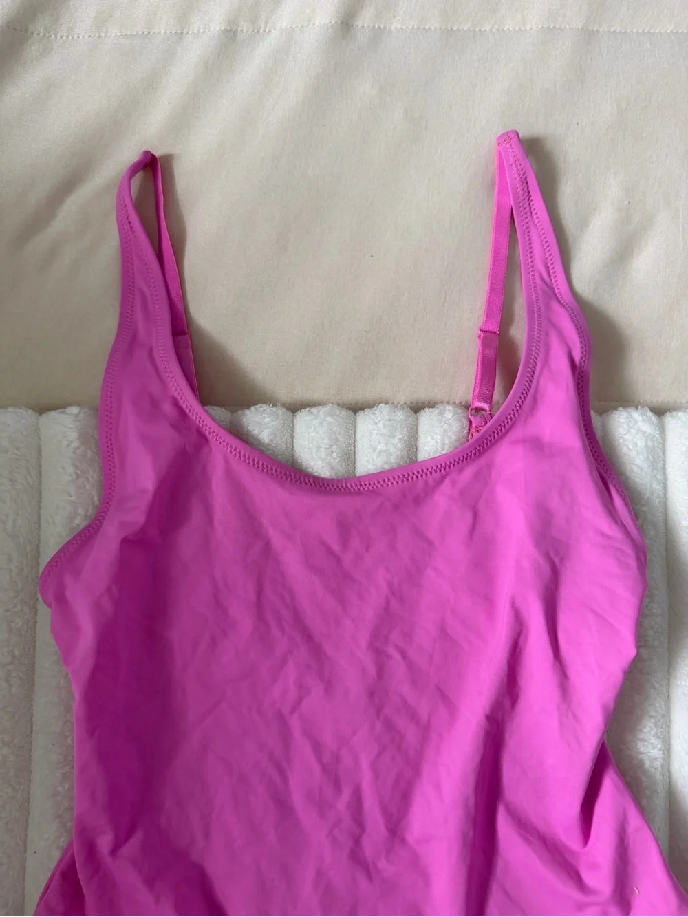 SKIMS Bright Pink One-Piece Swimsuit